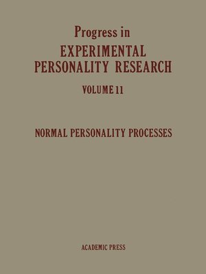 cover image of Normal Personality Processes: Progress in Experimental Personality Research, Volume 11